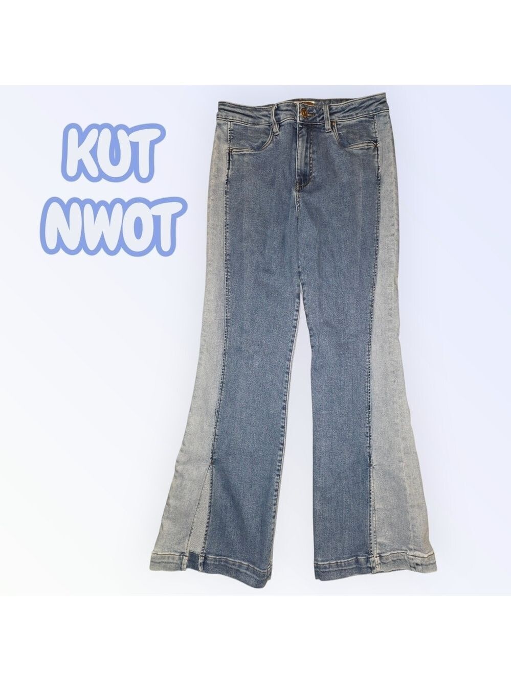 Kut From The Kloth Blue Flare Wide Leg Jeans #JEA17 - Picture 2 of 11